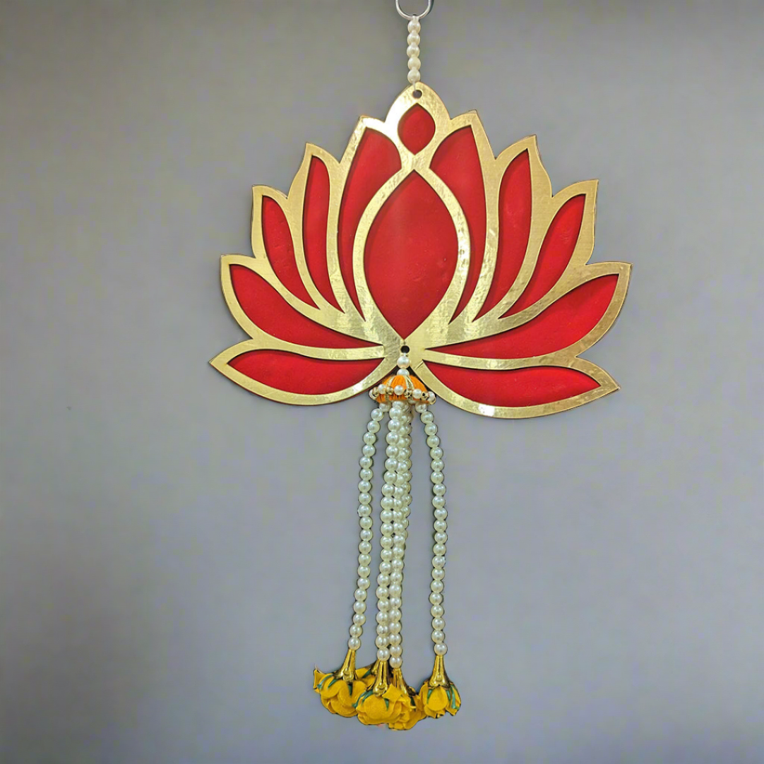 Large Lotus with Pearl And Flower Dangler