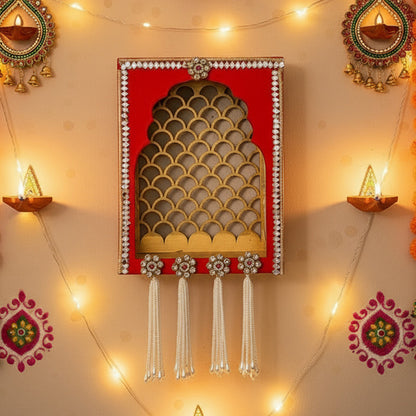 Decorative Wall Jharokha for Diwali Decor | Traditional Indian Wall Art Frame