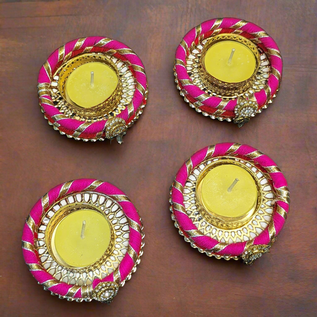 Red-Pink Bangle Tea -Light Holders