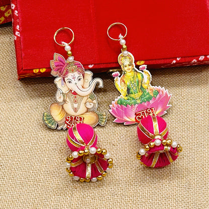 Laxmi Ganesha Shubh Labh With Ball Hanging
