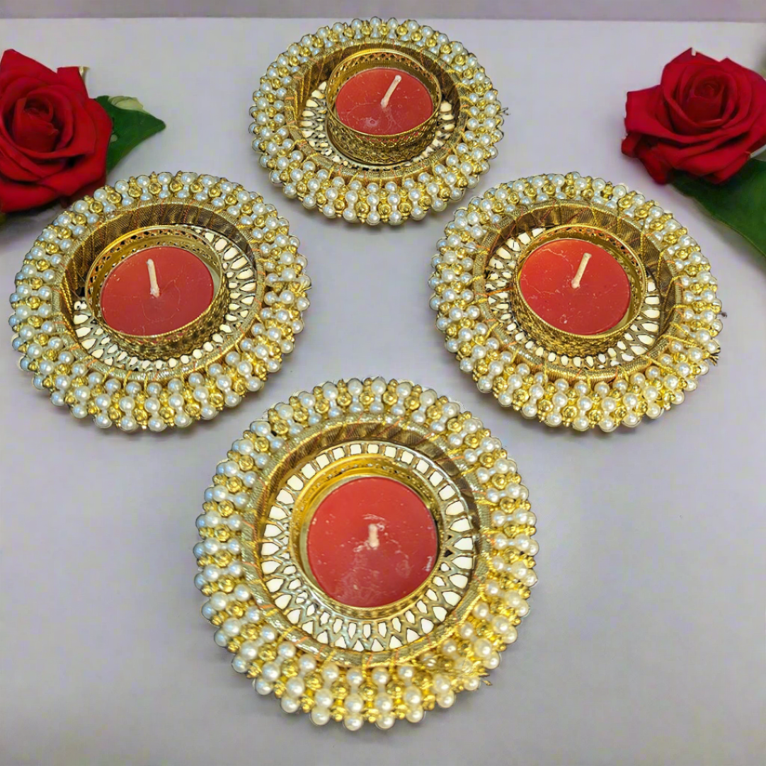 Golden Bangle Tea Light Holder