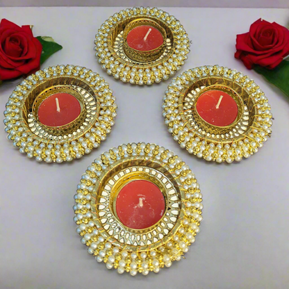 Golden Bangle Tea Light Holder