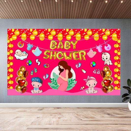 Baby Shower Decoration Design Backdrop (5x8) FT