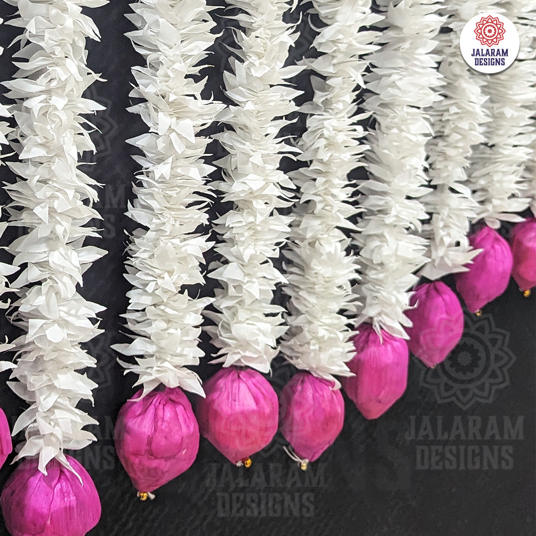 Lotus Danglers with Chameli Strings (Pair)