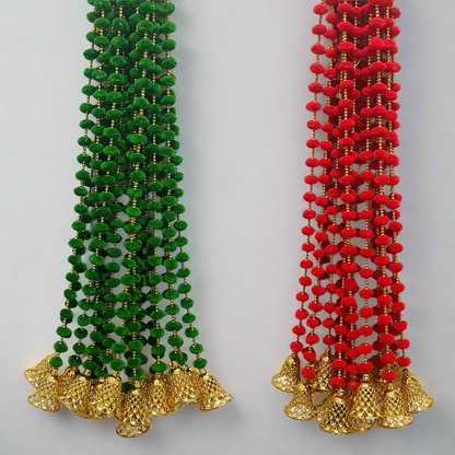 Pompom Hanging with Bells (Pair)