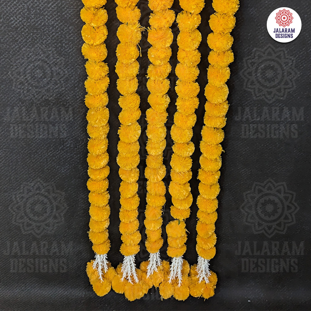 Decorative Mango Yellow Marigold With Rajnigandha Tassel Dangler