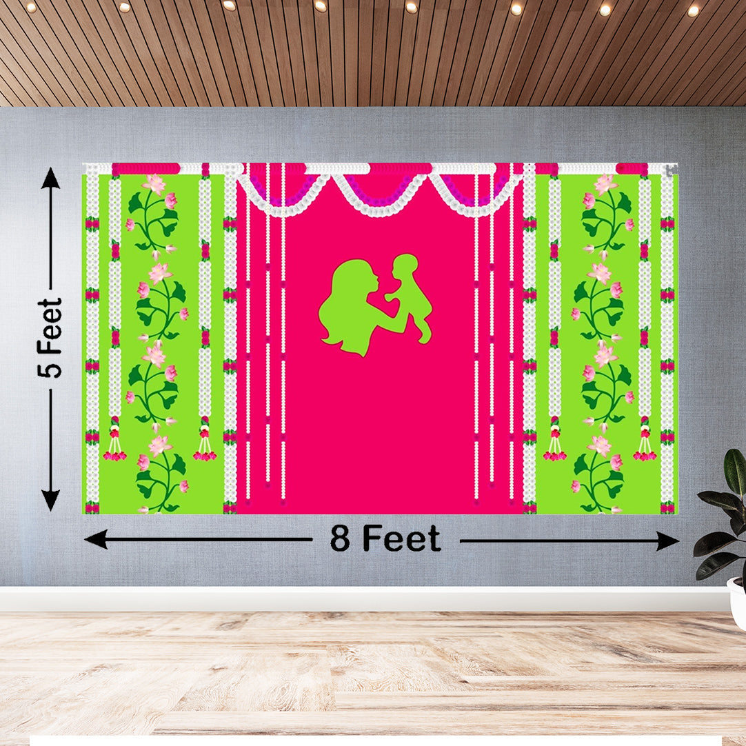 Baby Shower Decoration Design Backdrop (5x8) FT