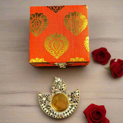 Mirror Metal Diya Gift Hamper