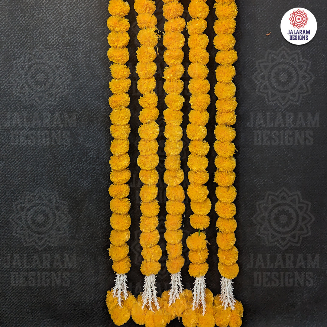 Decorative Mango Yellow Marigold With Rajnigandha Tassel Dangler