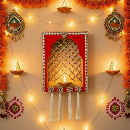 Decorative Wall Jharokha for Diwali Decor | Traditional Indian Wall Art Frame