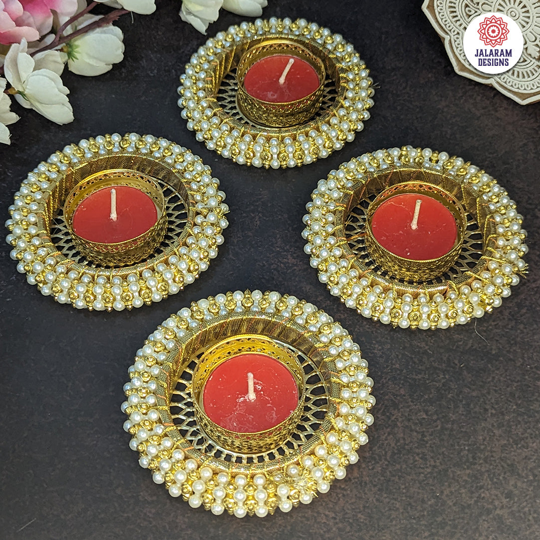 Golden Bangle Tea Light Holder