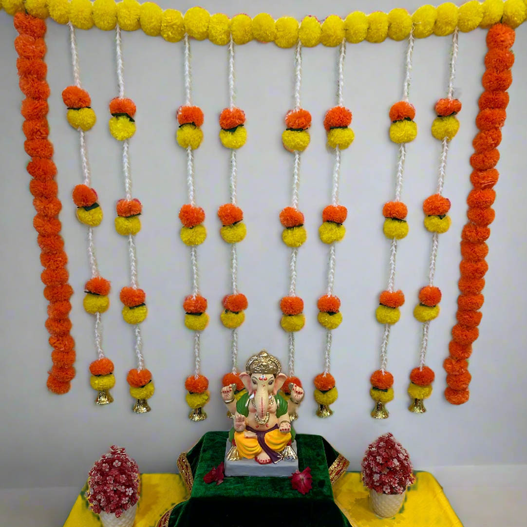 Marigold Backdrop with Bell Hanging