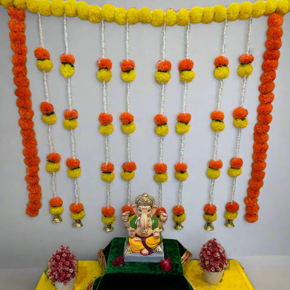 Marigold Backdrop with Bell Hanging