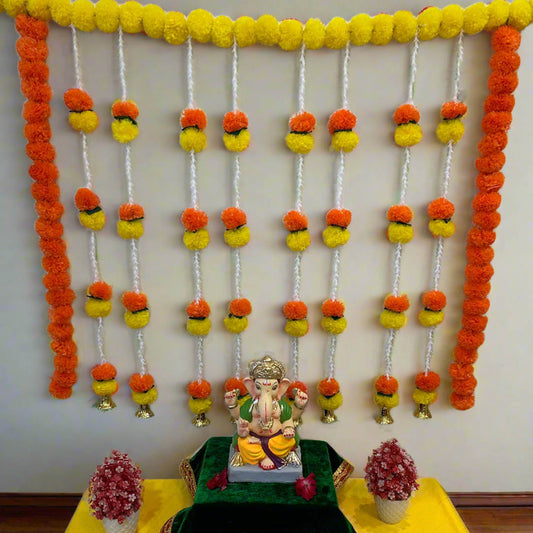 Marigold Backdrop with Bell Hanging