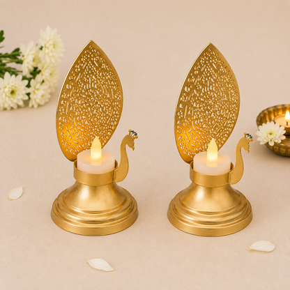 Peacock Tea Light Holder