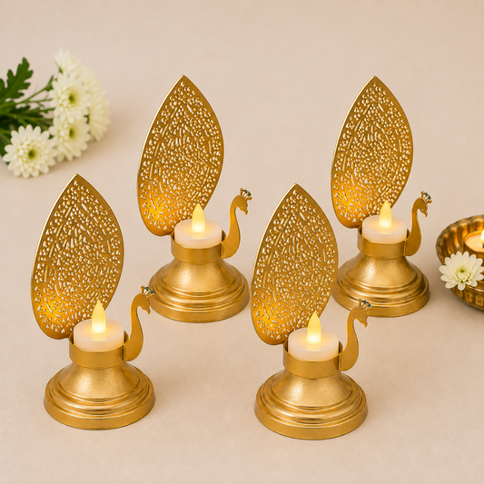 Peacock Tea Light Holder