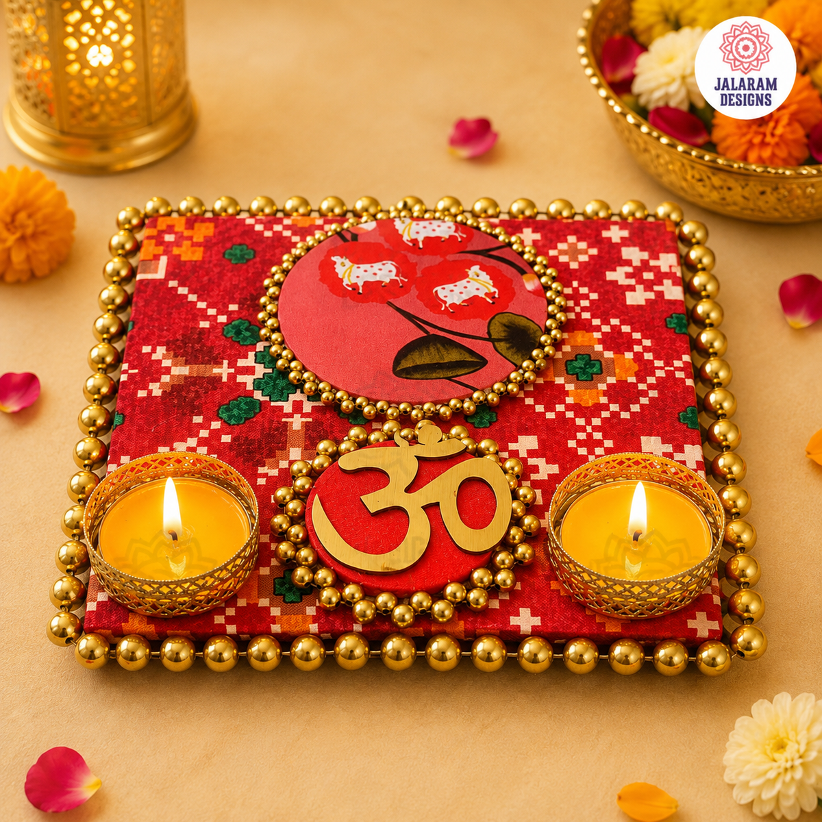OM Diya Platter