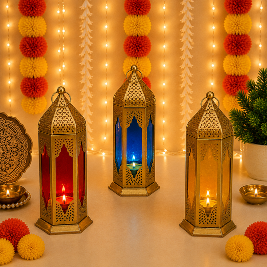Moroccan Golden Lanterns  - Single