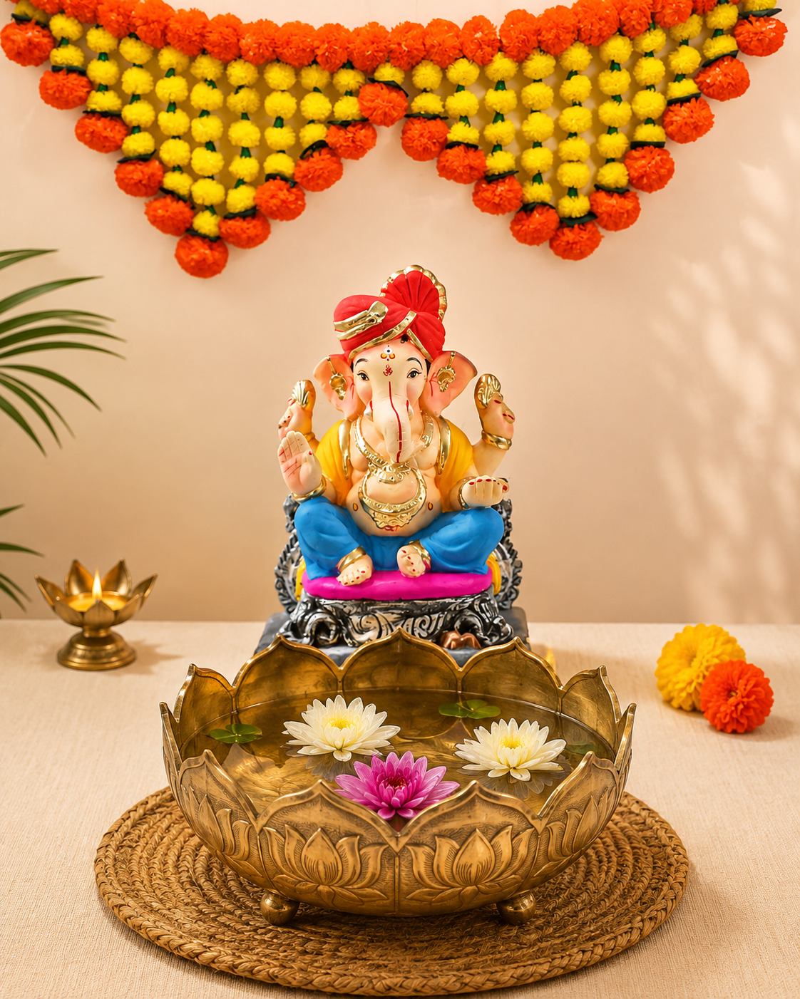 Orange And Yellow Marigold Toran