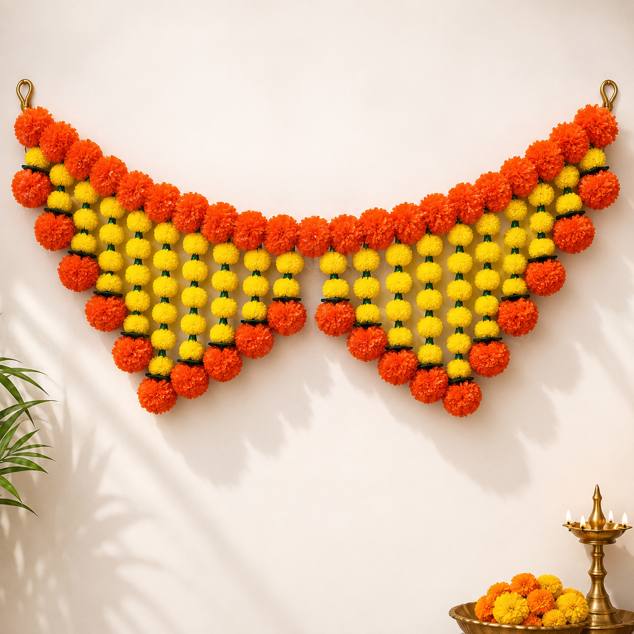 Orange And Yellow Marigold Toran