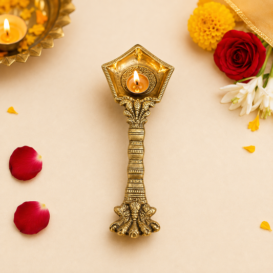 Brass Panchmukhi Nag Pooja Aarti Spoon