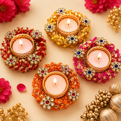 (Set Of 2) Gottapatti And Diamond Diya