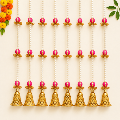Pink Gota Ball Bell Hanging