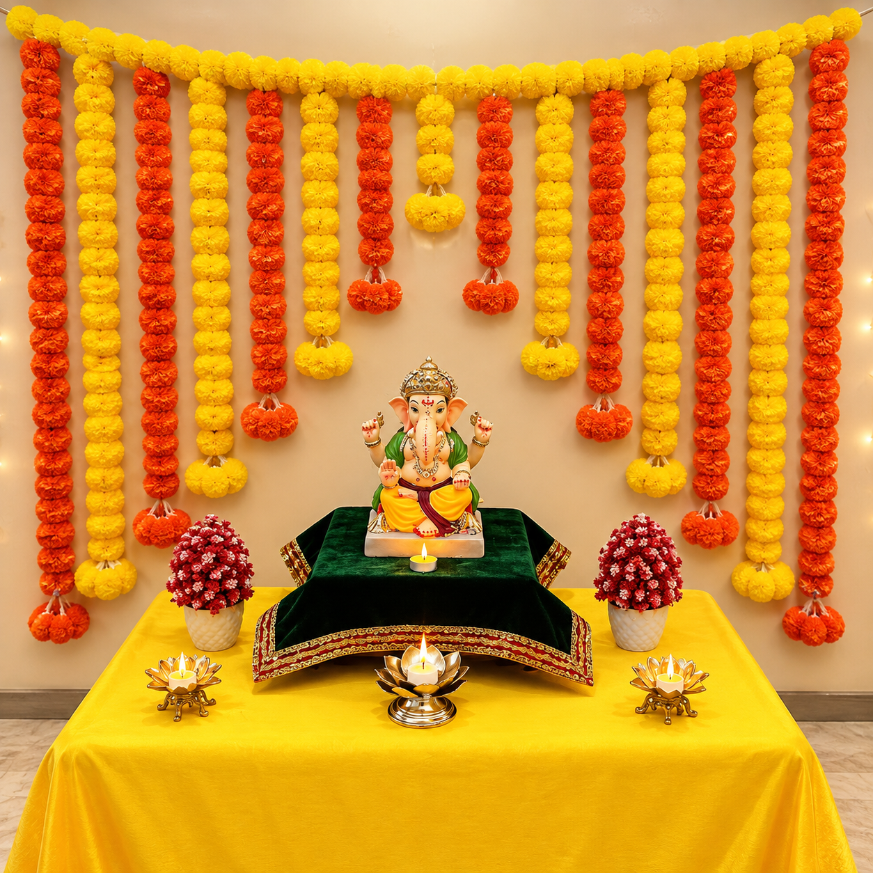 Orange And Yellow Flower Backdrop