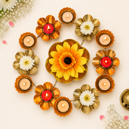 Lotus Flower tea lights urli