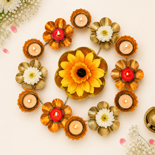 Lotus Flower tea lights urli
