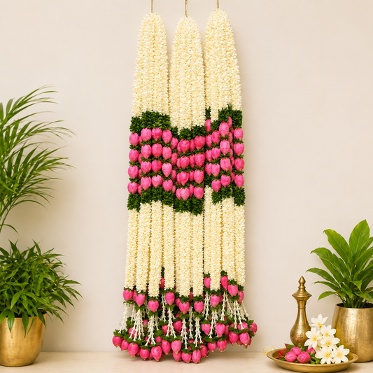 Lotus Buds Flower String (Pair) - 5ft