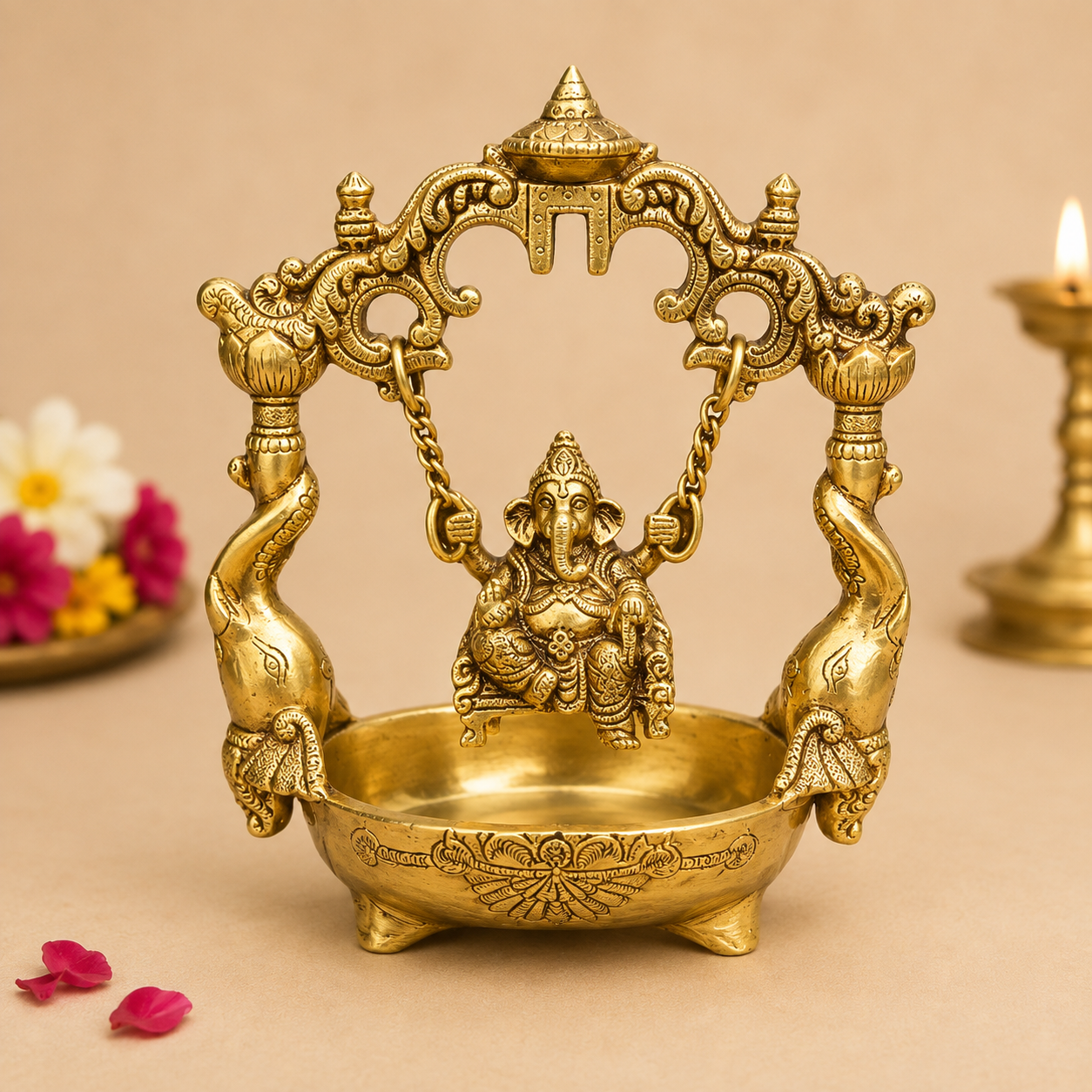 Ganesha On Swing Urli