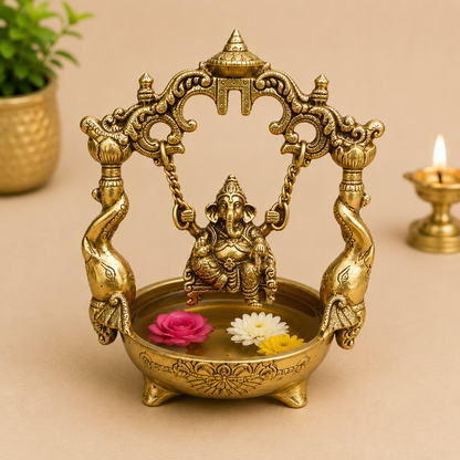 Ganesha On Swing Urli