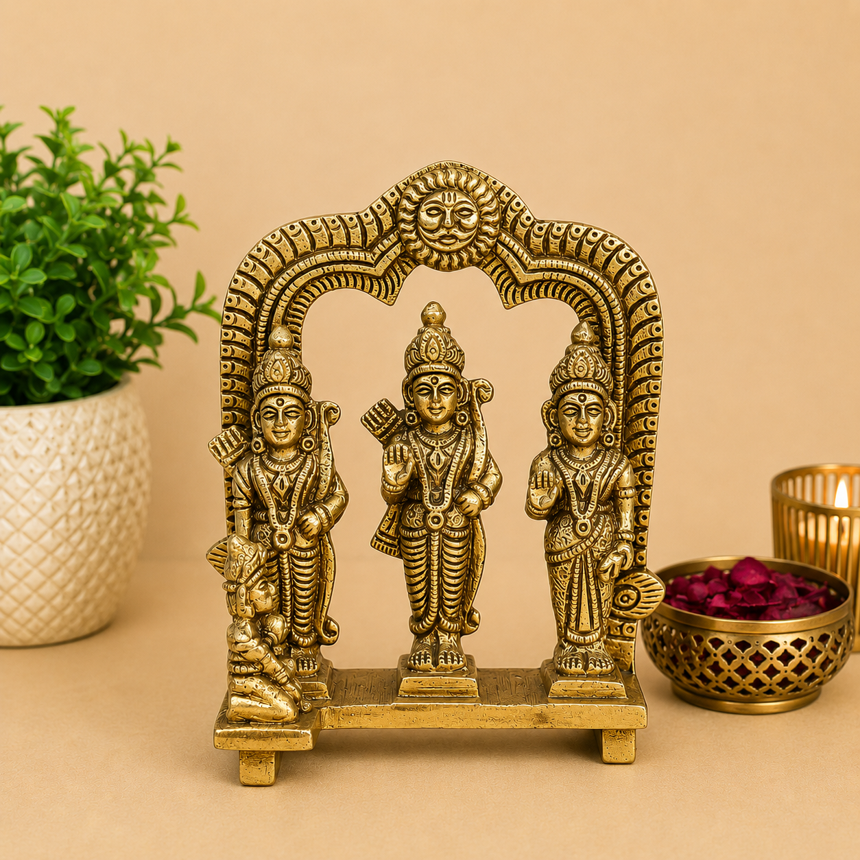Brass Ram Darbar Statue
