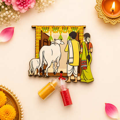 Housewarming Design With Traditional Haldi Kumkum Set | Indian Pooja Favors | Pasupu Kumkum Gift | Housewarming & Tambulam Return