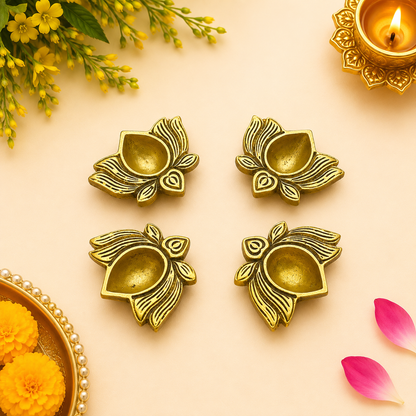 Lotus Diya (Set of 2)