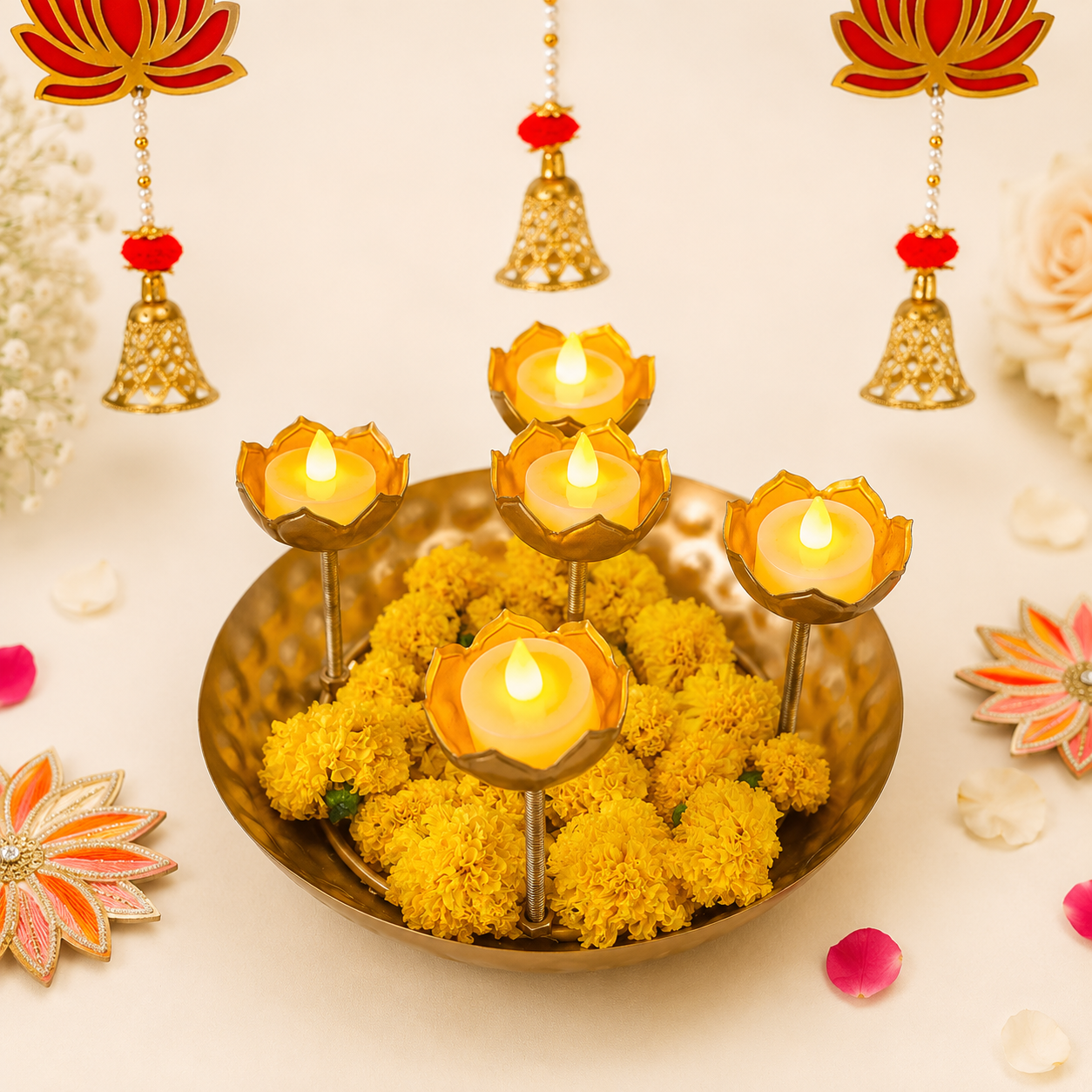 Flower Bowl For Diwali Decor