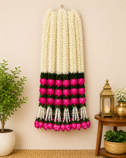 Long Lotus Buds Flower String (Pair) - 5 ft