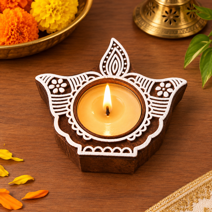 Diya Shape Tea Light Holder 2