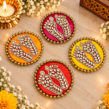 Kundan and Pearl Laxmi Charan Paduka