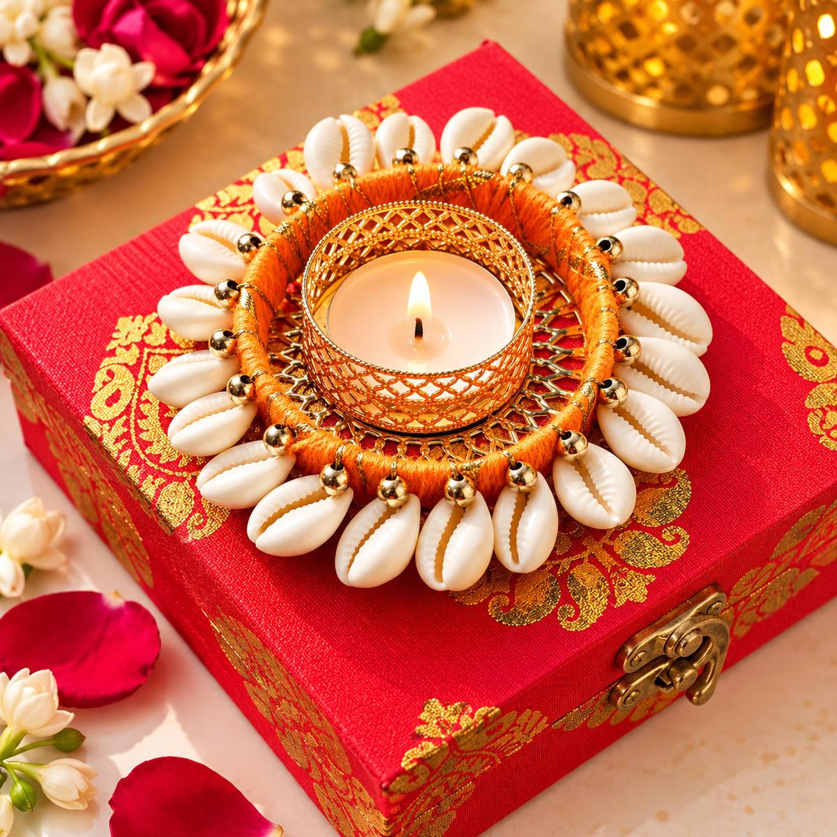Shell Diya Gift Hamper