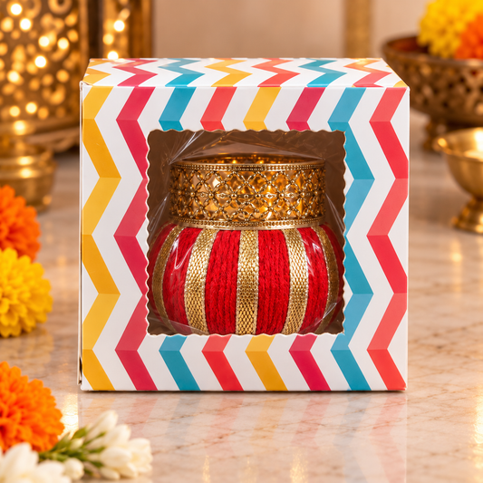 Damru Diya Diwali Hamper | Festive Gift Set with Decorative Diya & Brownie Box | Unique Diwali Return Gift & Corporate Giveaway