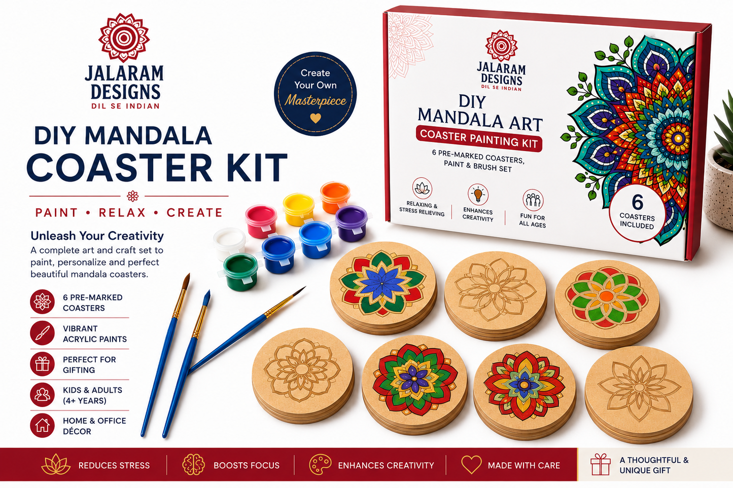 DIY Mandala Coaster Kit