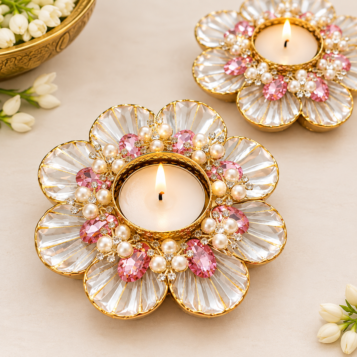 Shell Tealight Holder – Elegant Decorative Candle Holder