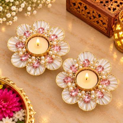 Shell Tealight Holder – Elegant Decorative Candle Holder