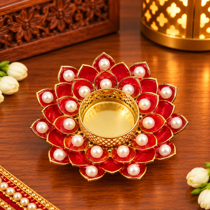 Petal Pearl Diya (Set Of 4)
