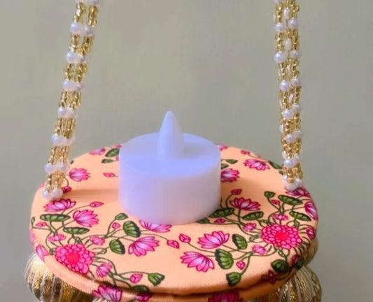 Peach Pichwai Mini Lantern (set of 2)