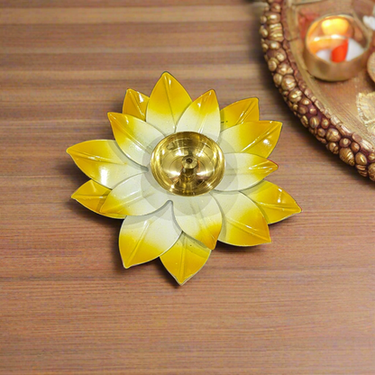 Metal Lotus Flower Shape Diya