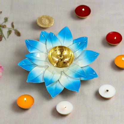 Metal Lotus Flower Shape Diya