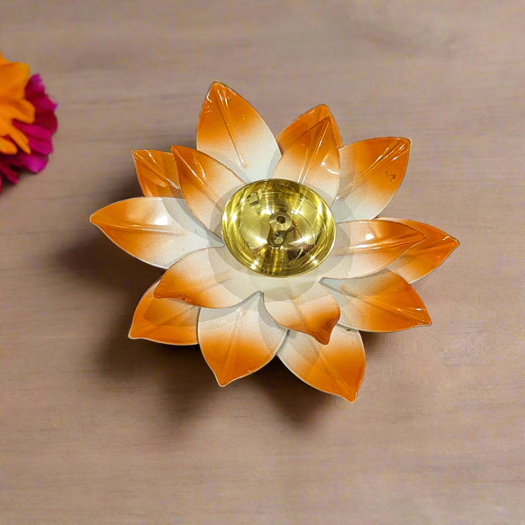 Metal Lotus Flower Shape Diya